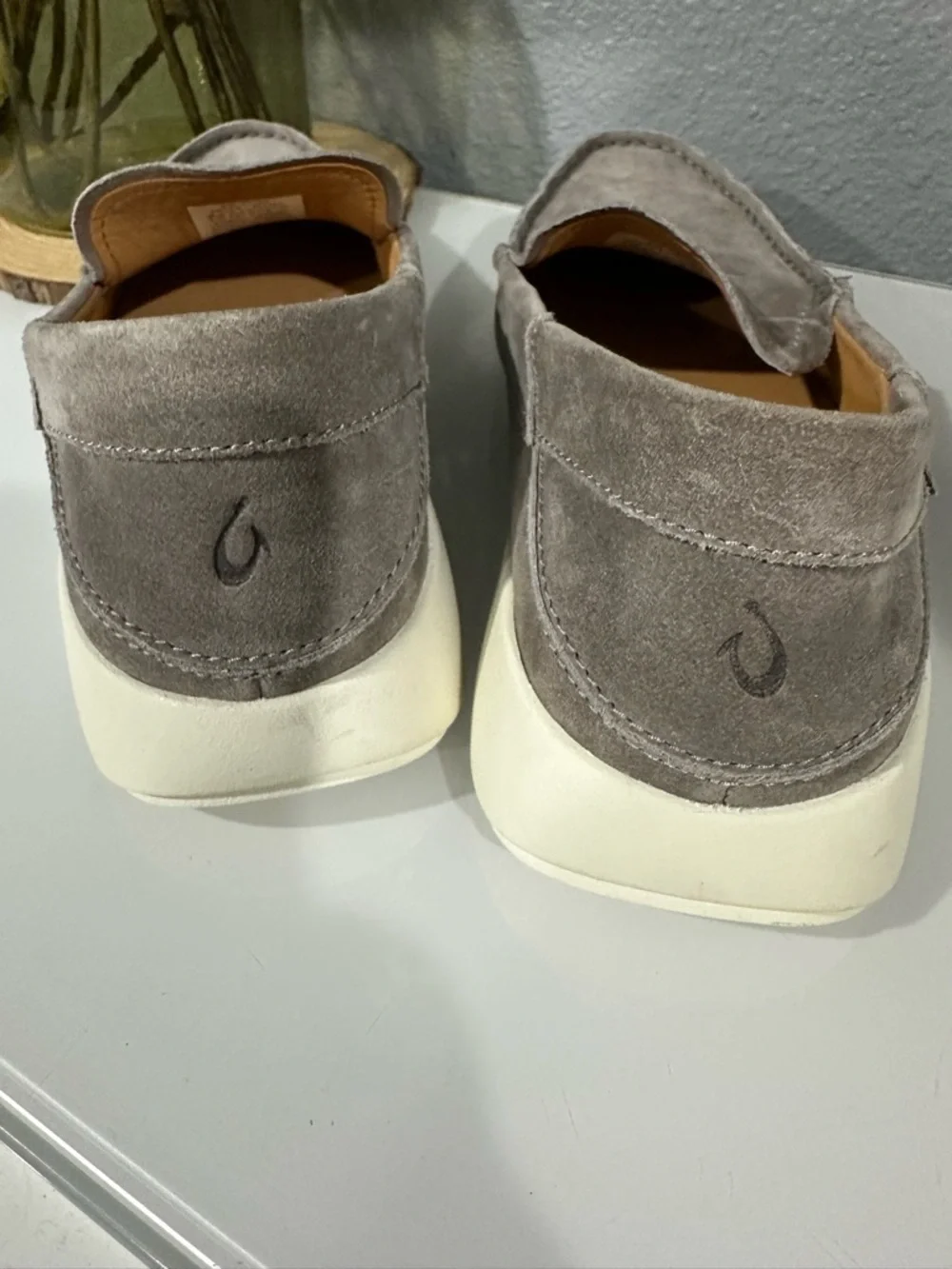 NEW! Men's Olukai Ka’a Loafers in Taupe Sz 9